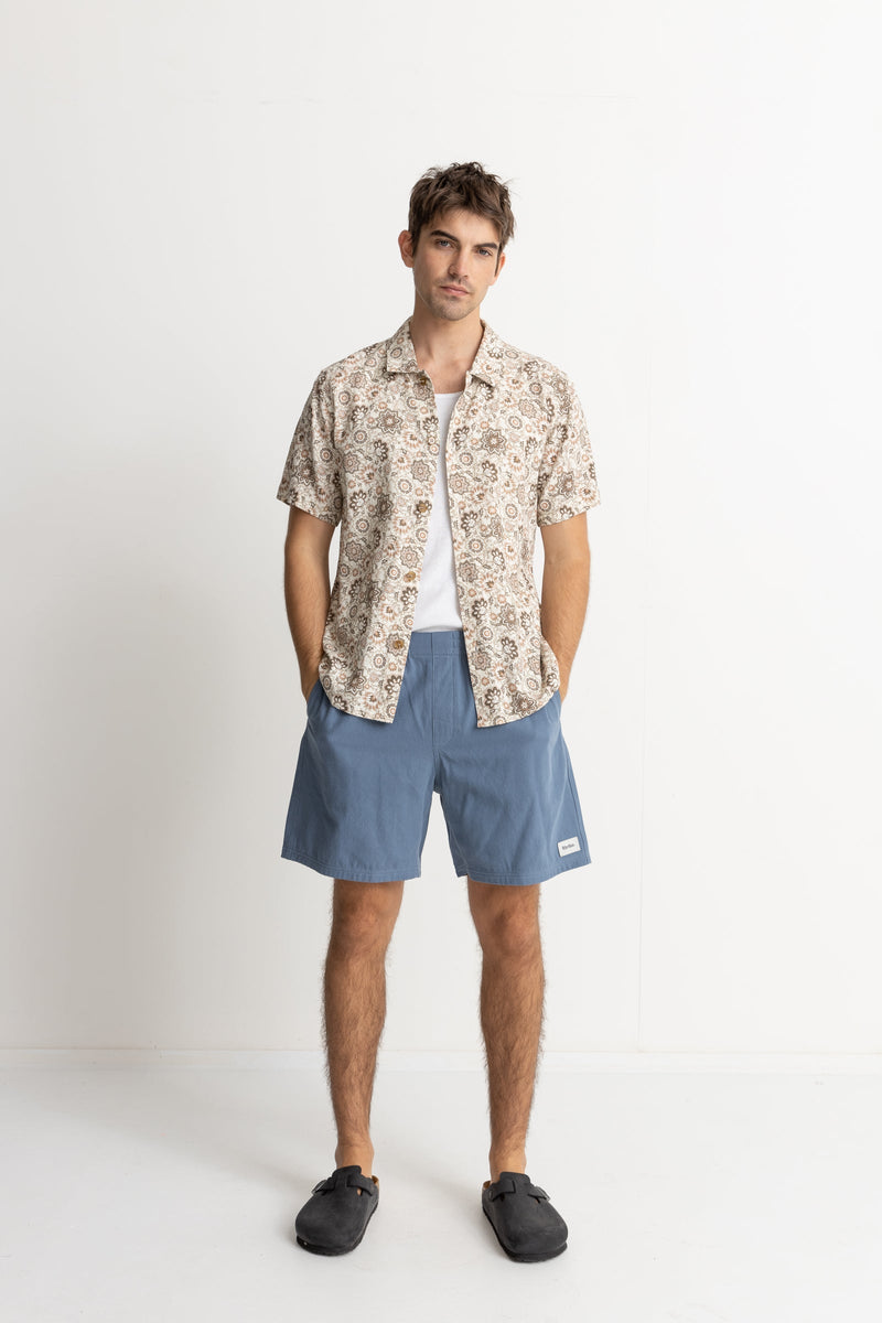 RHYTHM MOD BRUSHED TWILL JAM - SLATE SHORT RHYTHM   