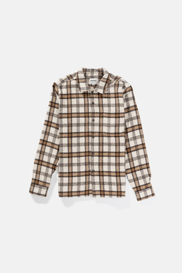 RHYTHM ALBERT CHECK LS SHIRT - NATURAL SHIRT RHYTHM   