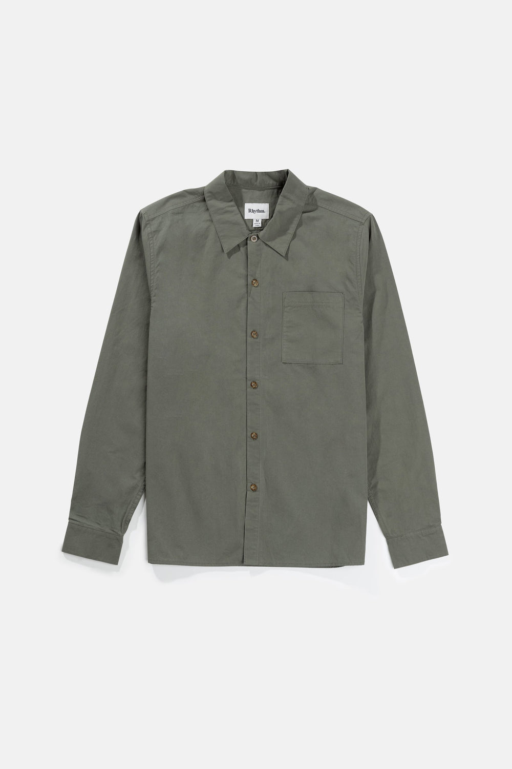 RHYTHM ESSENTIAL LS SHIRT - MOSS SHIRT RHYTHM   