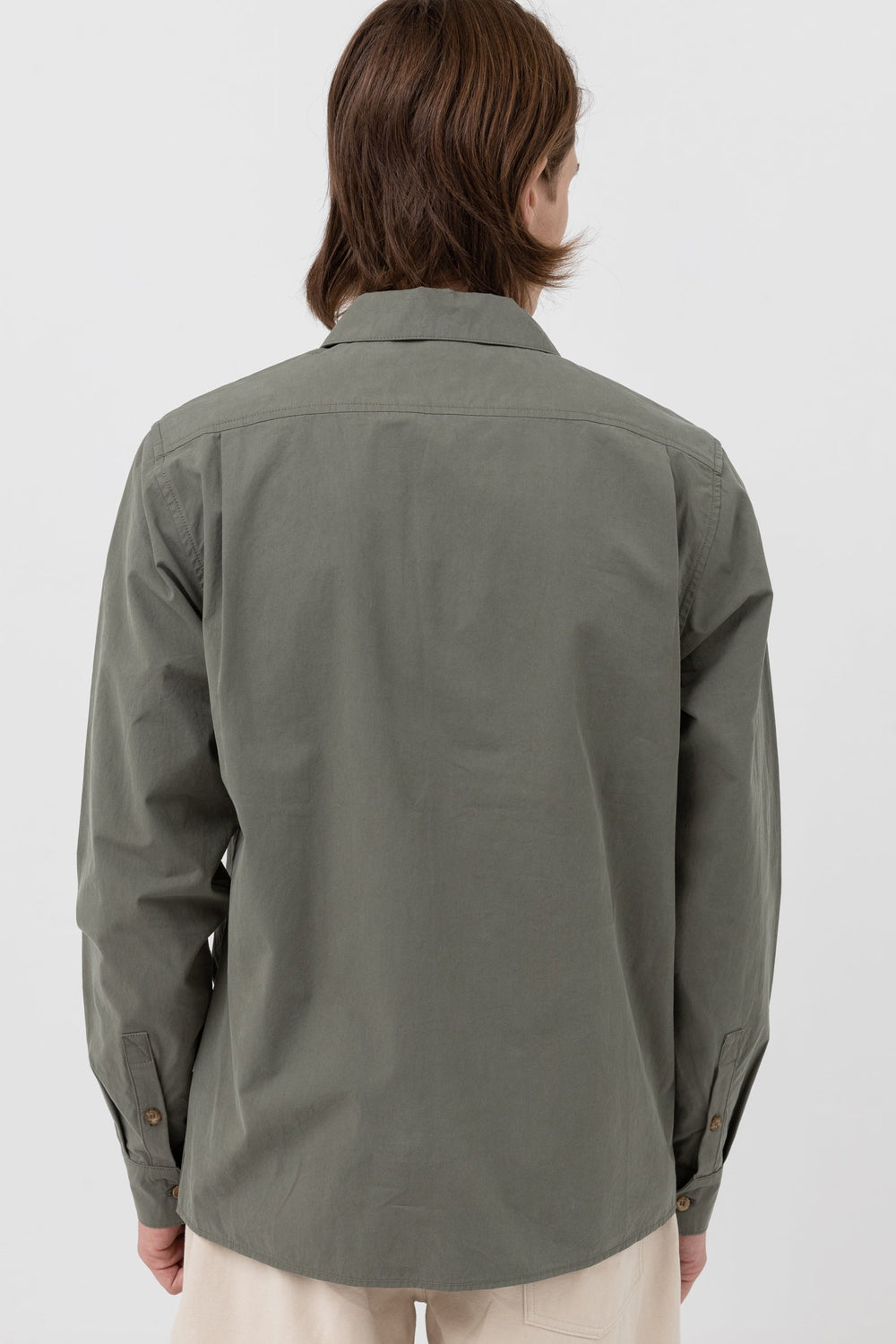 RHYTHM ESSENTIAL LS SHIRT - MOSS SHIRT RHYTHM   