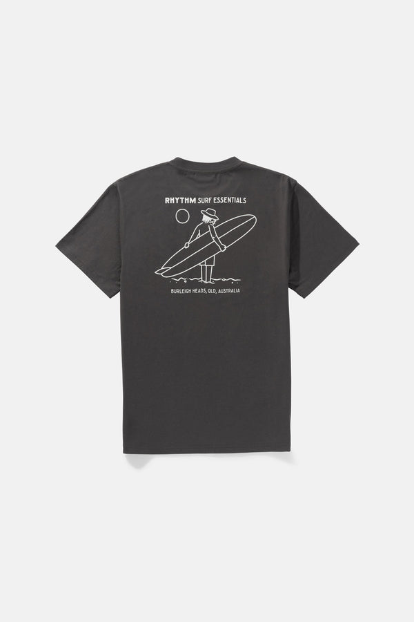 RHYTHM LULL SS T-SHIRT - BLACK SHIRT RHYTHM   