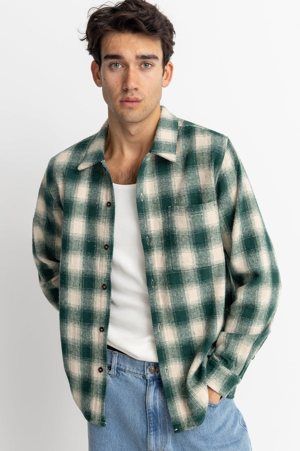 RHYTHM PLAID LS FLANNEL SHIRT RHTYHM   