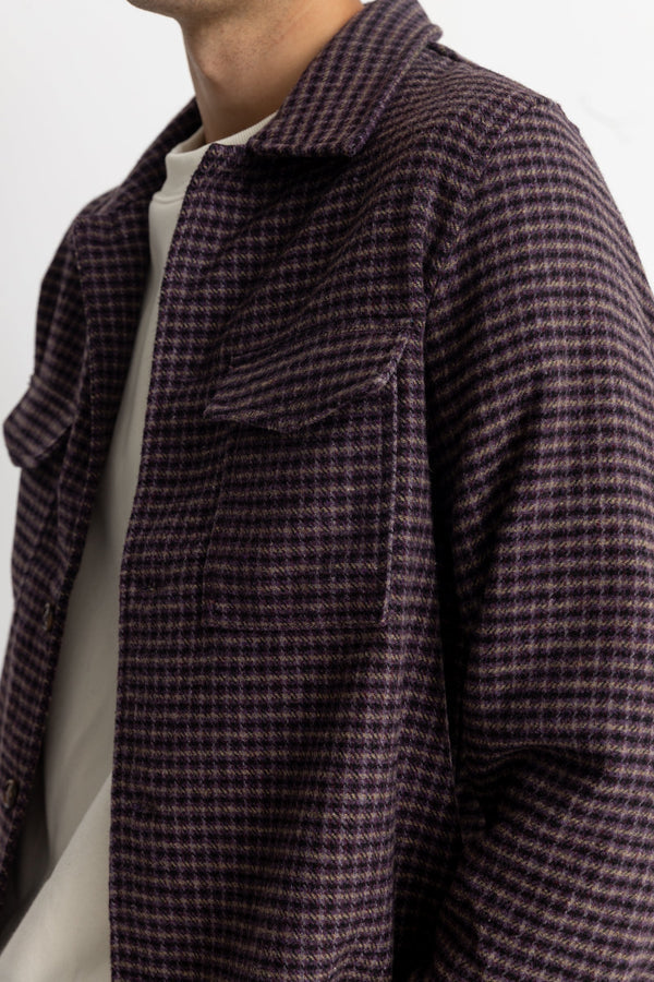 RHYTHM CHECK OVERSHIRT - PLUM SHIRT RHYTHM   