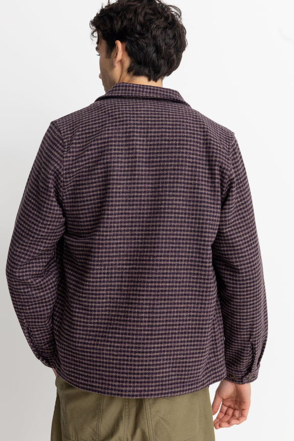 RHYTHM CHECK OVERSHIRT - PLUM SHIRT RHYTHM   