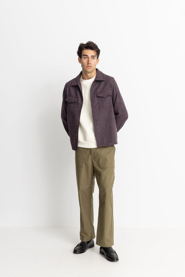 RHYTHM CHECK OVERSHIRT - PLUM SHIRT RHYTHM   