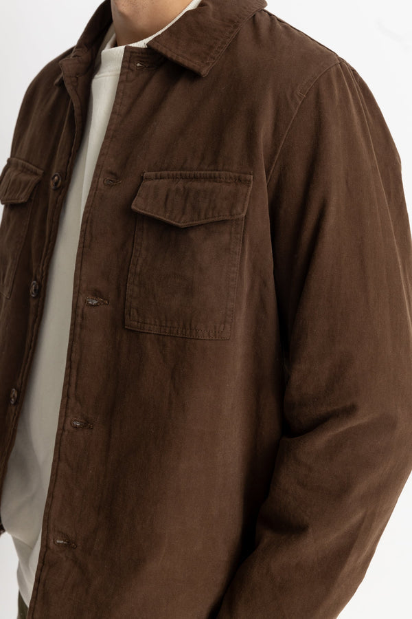 RHYTHM INSULATED OVERSHIRT - CHOCOLATE JACKET RHYTHM   