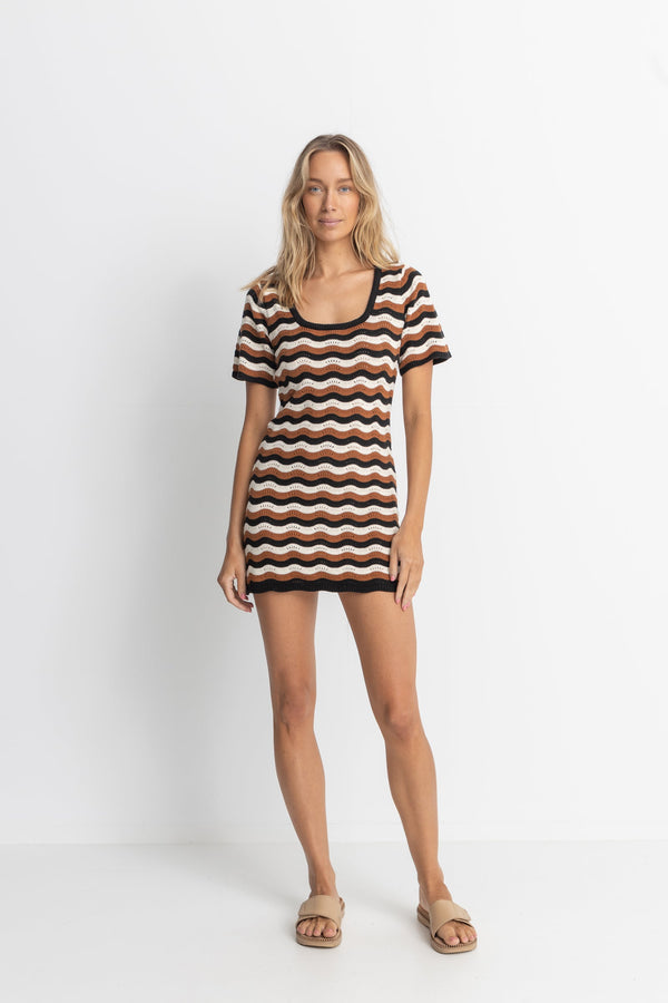 RHYTHM VENICE KNIT MINI DRESS DRESS RHYTHM   