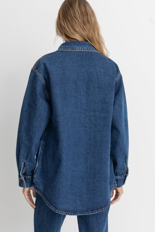 RHYTHM OVERSIZED DENIM SHACKET JACKET RHYTHM   