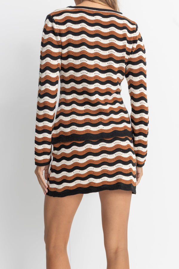 RHYTHM VENICE KNIT MINI SKIRT SKIRT RHYTHM   