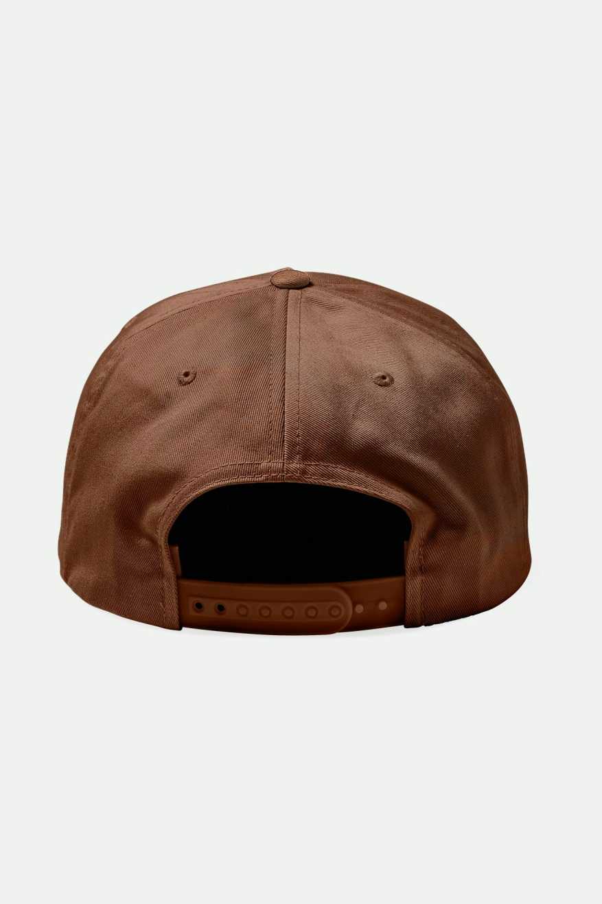 BRIXTON BASS BRAINS SWIM HP SNAPBACK - BROWN HAT BRIXTON   