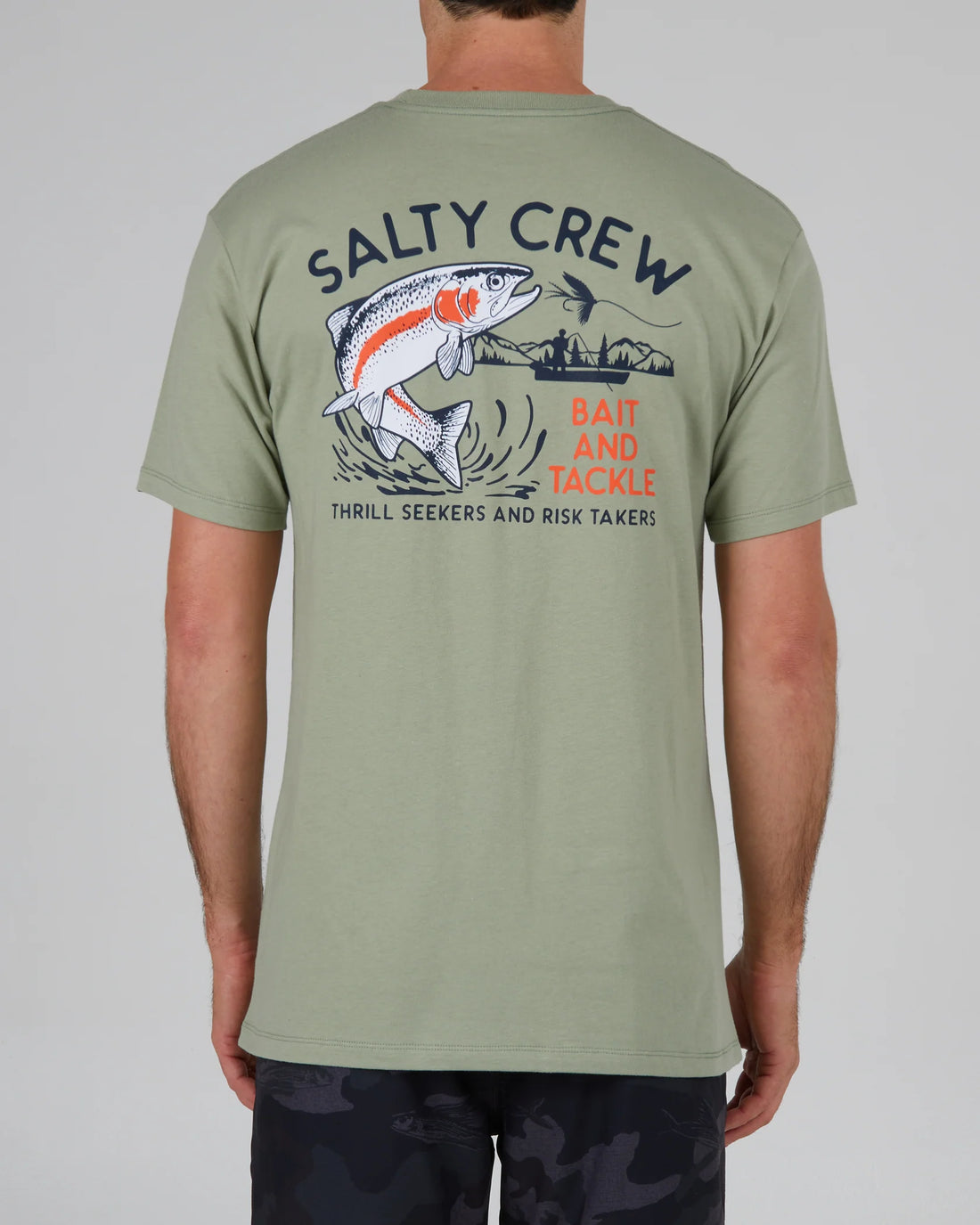 SALTY CREW FLY TRAP PREMIUM S/S TEE - DUSTY SAGE SHIRT SALTY CREW   