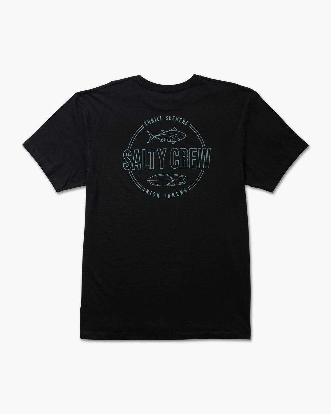 SALTY CREW OUTLINED SS TEE - BLACK SHIRT SALTY CREW   