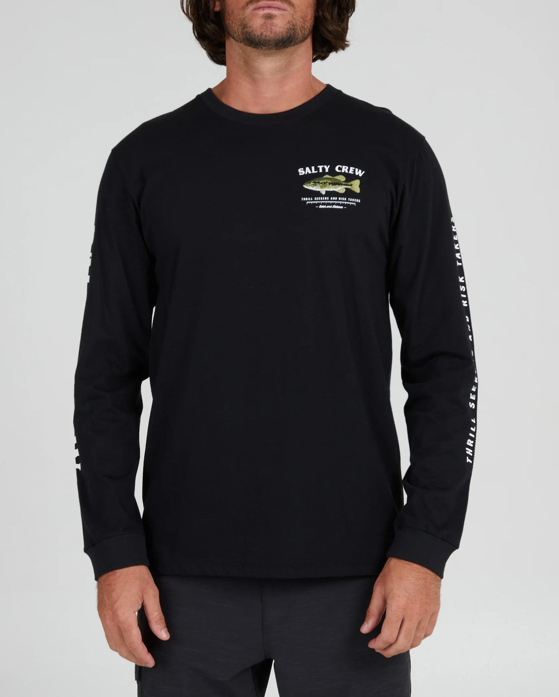 SALTY CREW BIGMOUTH PREMIUM L/S TEE - BLACK SHIRT SALTY CREW   