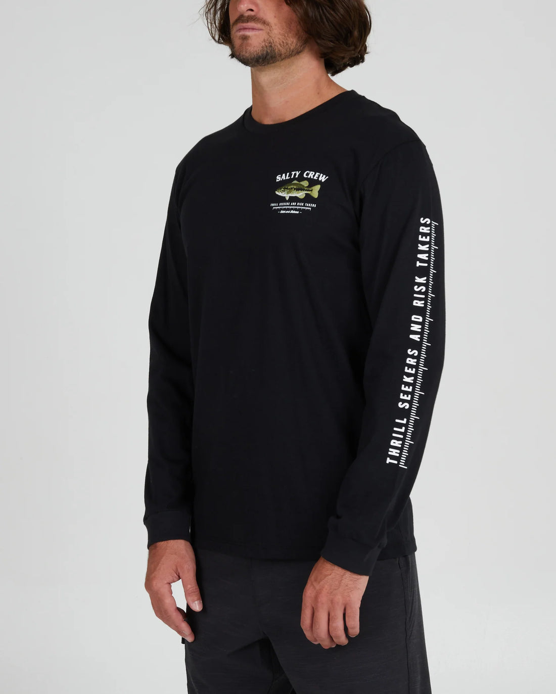 SALTY CREW BIGMOUTH PREMIUM L/S TEE - BLACK SHIRT SALTY CREW   