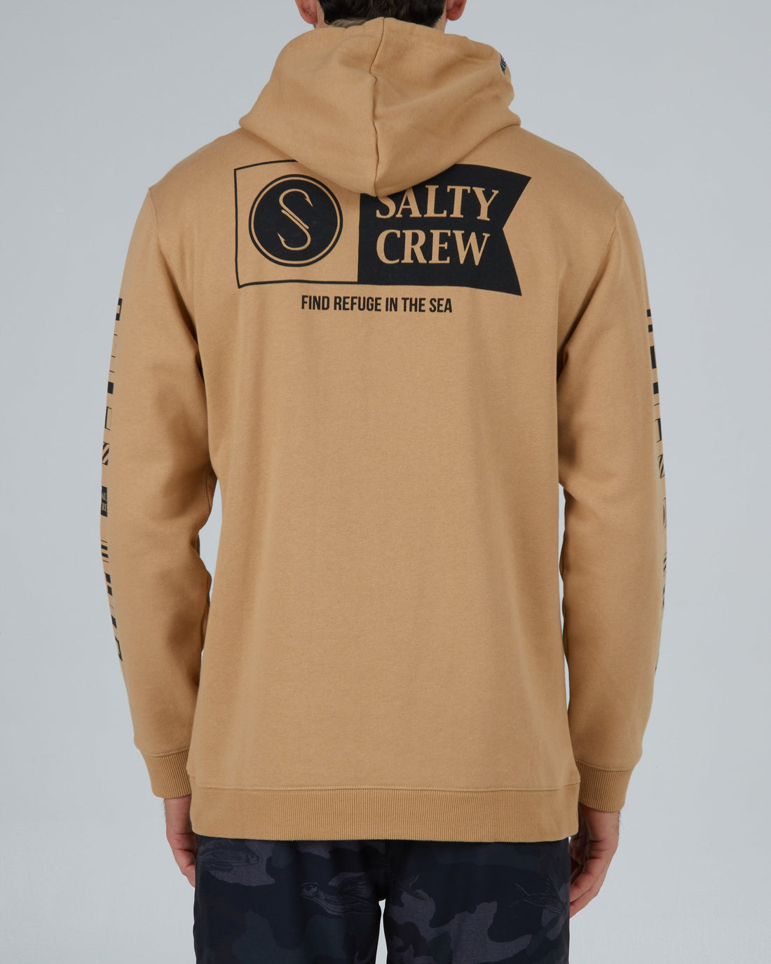 SALTY CREW ALPHA HOOD FLEECE - SANDSTONE SWEATER SALTY CREW   