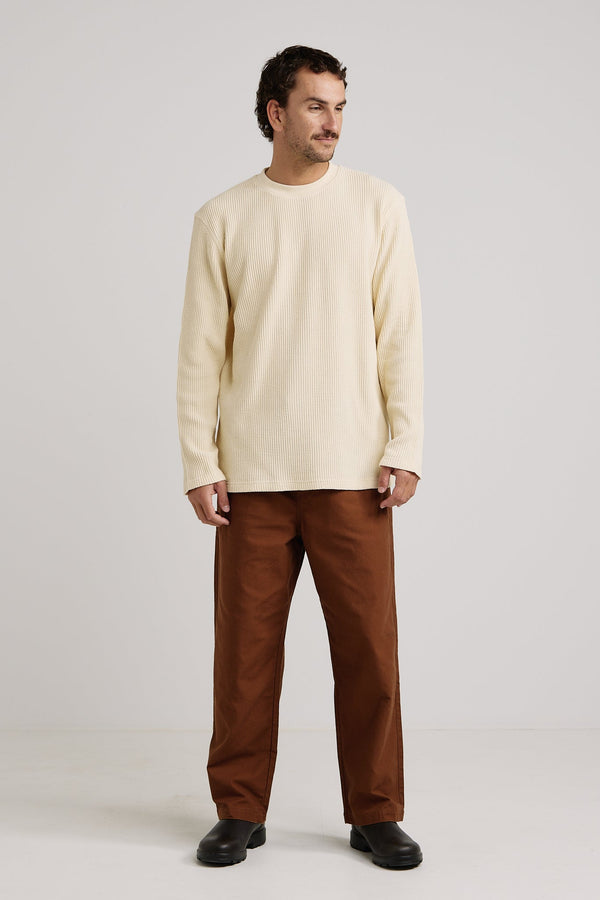 RHYTHM WAFFLE KNIT - NATURAL SHIRT RHYTHM   