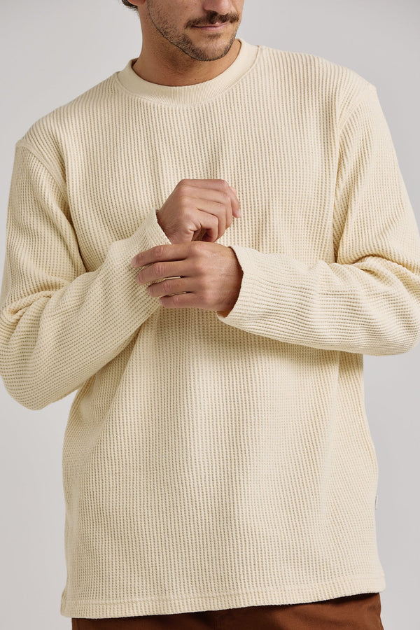 RHYTHM WAFFLE KNIT - NATURAL SHIRT RHYTHM   