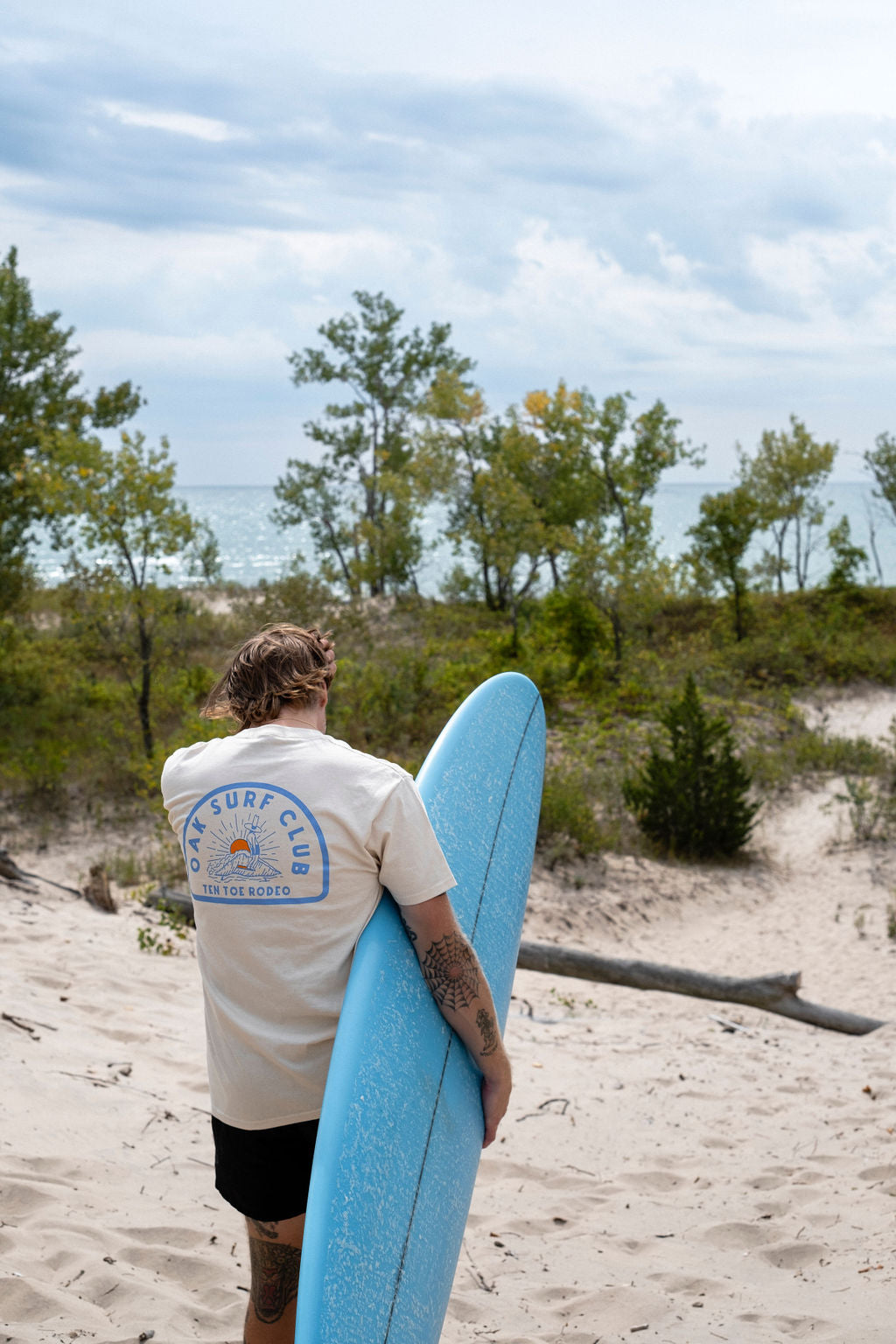 OAK SURF CLUB TEN TOE RODEO TEE - NATURAL TSHIRT OAK SURF CLUB   