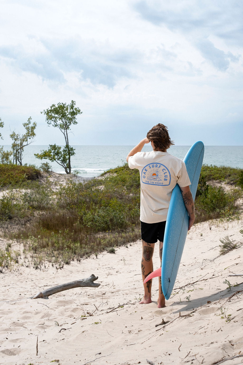 OAK SURF CLUB TEN TOE RODEO TEE - NATURAL TSHIRT OAK SURF CLUB   