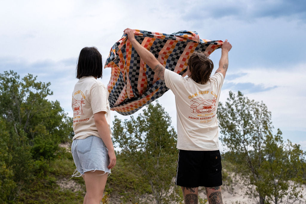 OAK SURF CLUB SANDBANKS TEE - NATURAL TSHIRT OAK SURF CLUB   