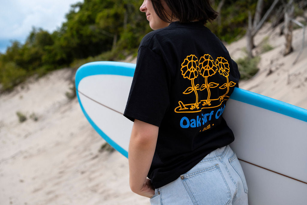 OAK SURF CLUB DANCE AROUND TEE - BLACK TSHIRT OAK SURF CLUB   