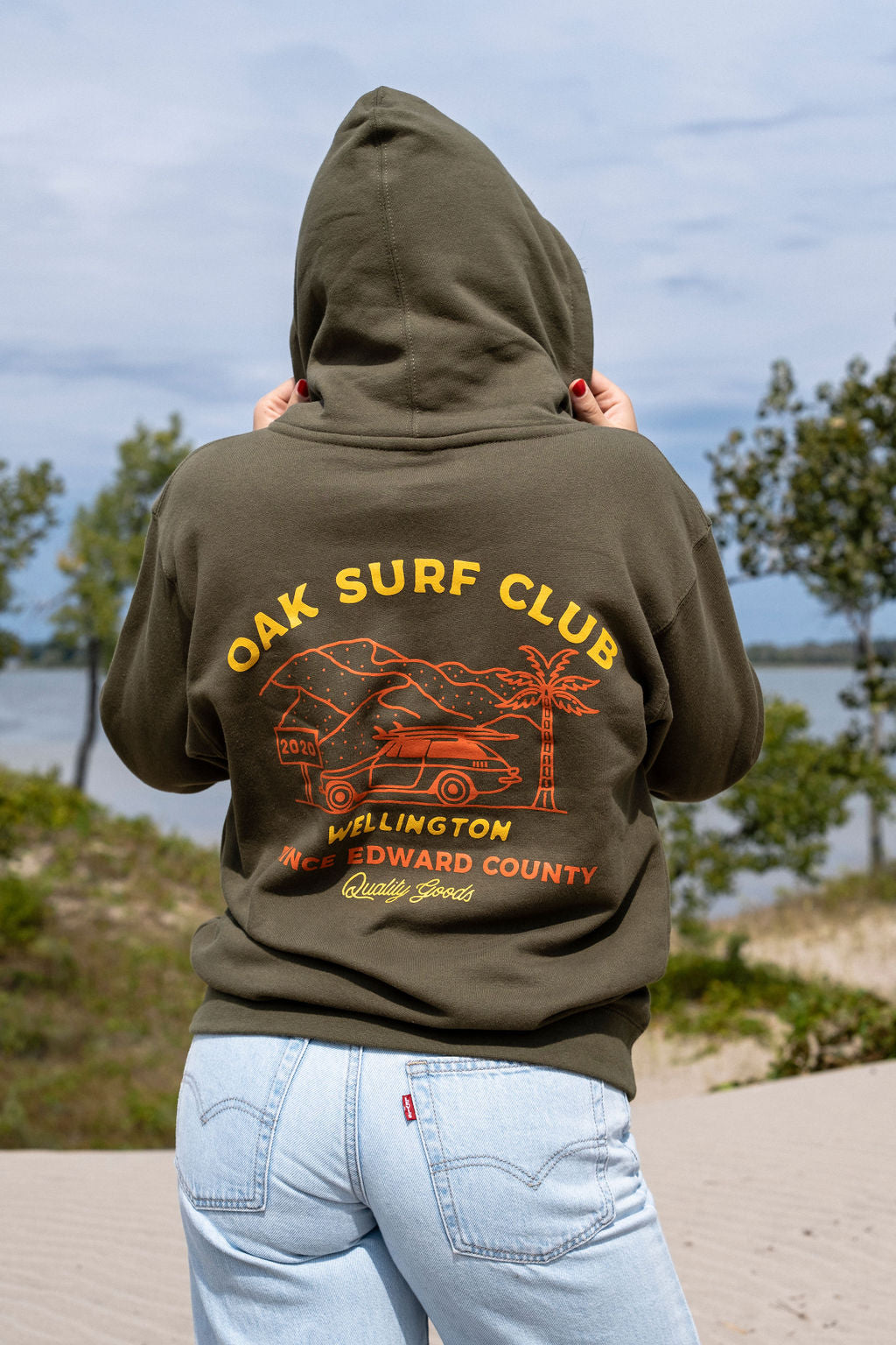 OAK SURF CLUB SINGLE FIN HOODIE - NAVY HOODIE OAK SURF CLUB   