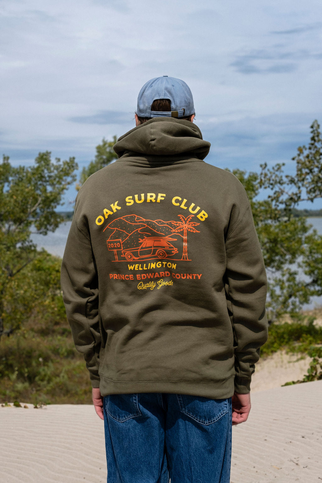 OAK SURF CLUB SINGLE FIN HOODIE - NAVY HOODIE OAK SURF CLUB   