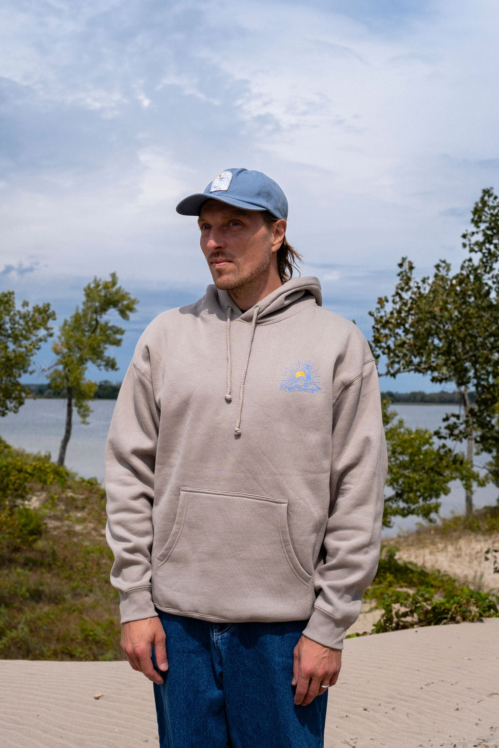 OAK SURF CLUB TEN TOE RODEO HOODIE - CEMENT HOODIE OAK SURF CLUB   