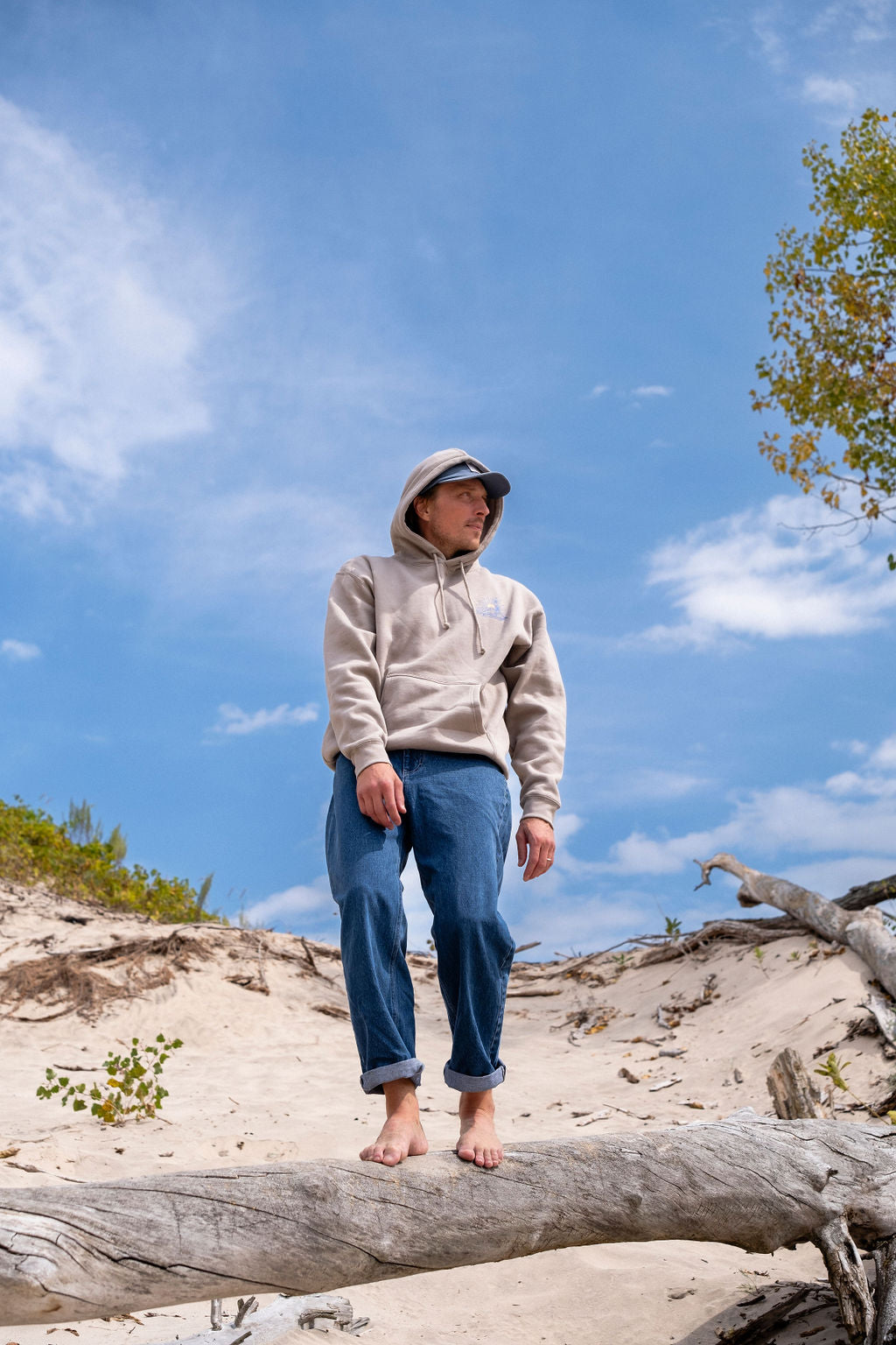 OAK SURF CLUB TEN TOE RODEO HOODIE - CEMENT HOODIE OAK SURF CLUB   