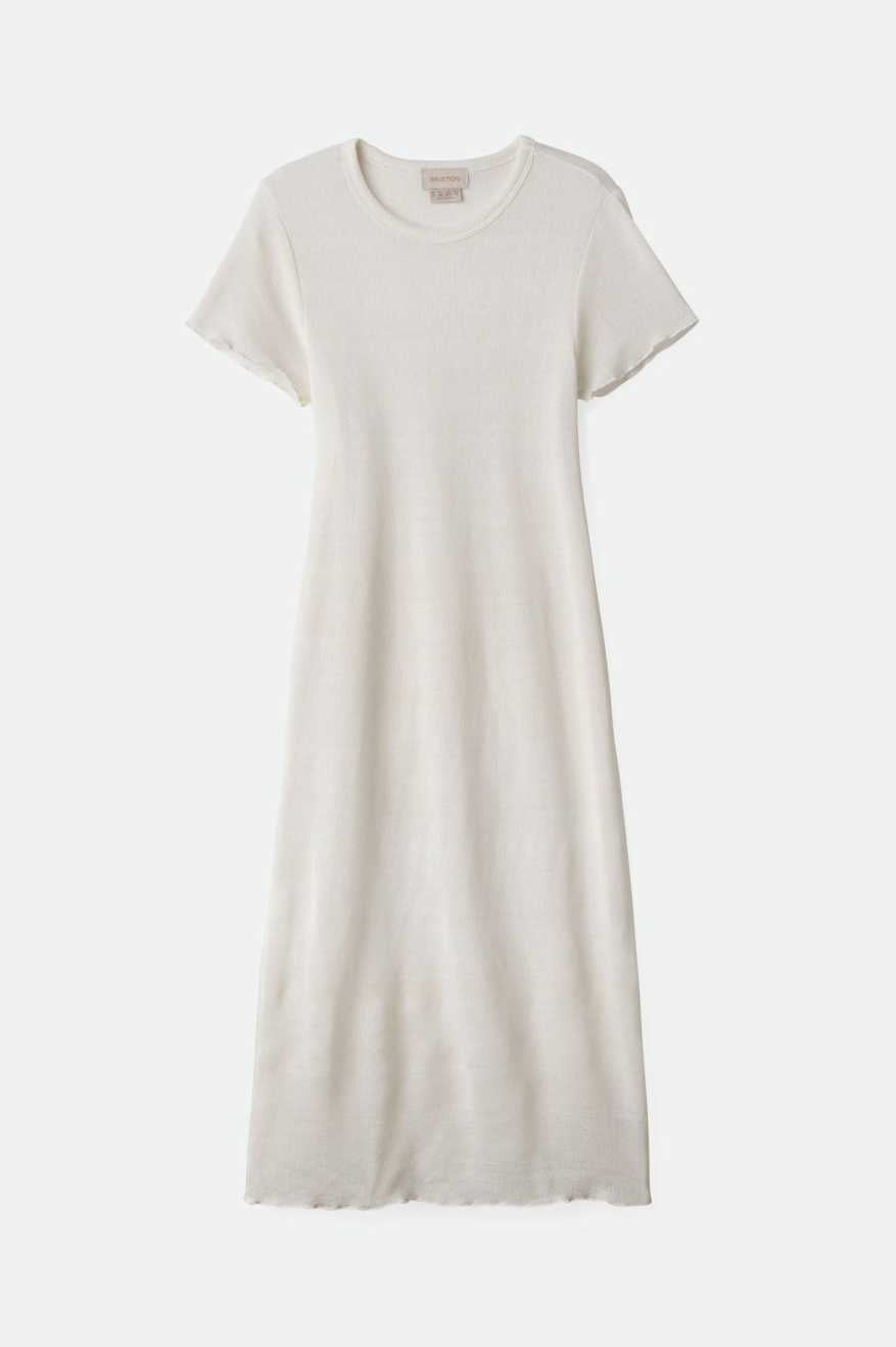 BRIXTON SHEER KNIT DRESS - OFF WHITE DRESS BRIXTON   