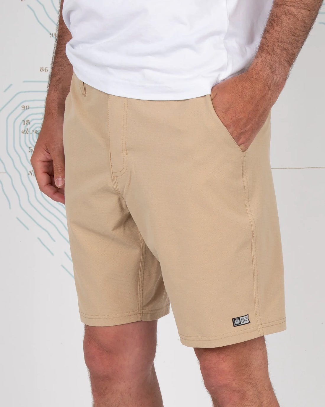 SALTY CREW DRIFTER 2 PERFORATED HYBRID - KHAKI SHORTS SALTY CREW   