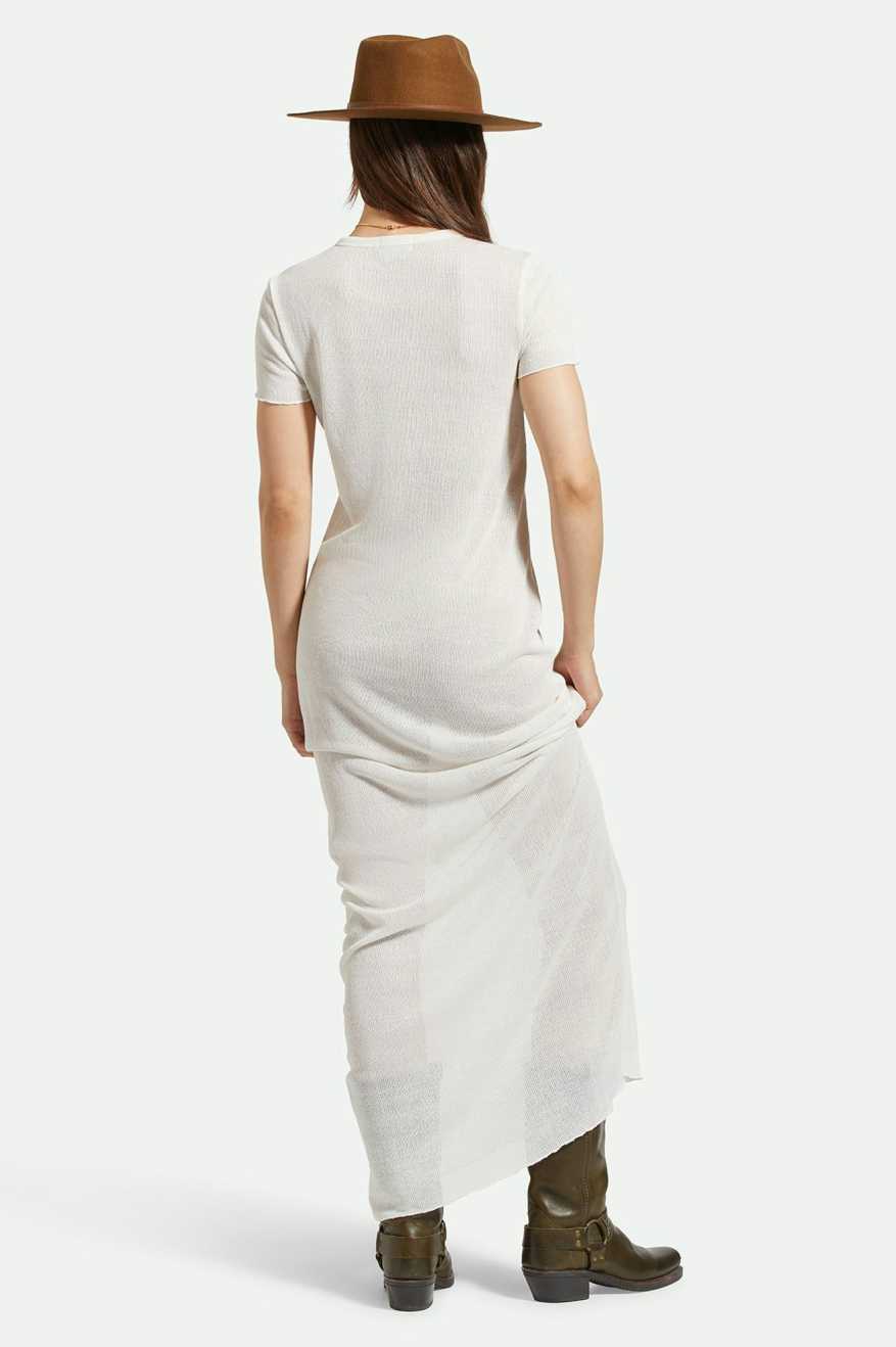 BRIXTON SHEER KNIT DRESS - OFF WHITE DRESS BRIXTON   