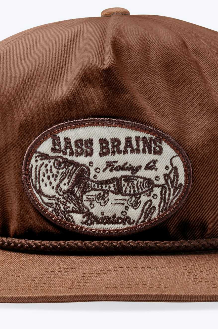 BRIXTON BASS BRAINS SWIM HP SNAPBACK - BROWN HAT BRIXTON   