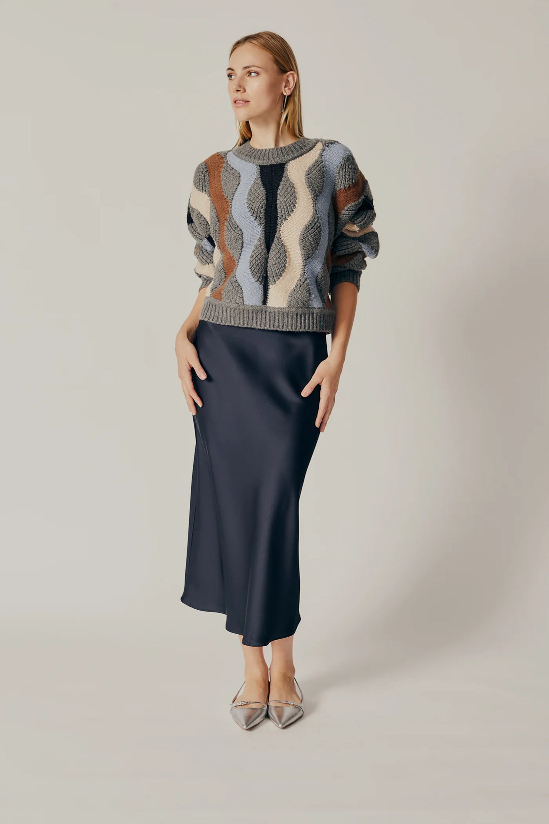 DELUC PIERIS SWEATER - GREY MELANGE SWEATER DELUC   