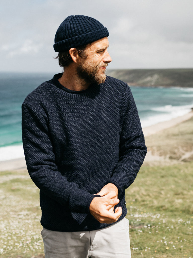 FINISTERRE MENS BARENTS JUMPER - INDIGO SWEATER FINISTERRE   