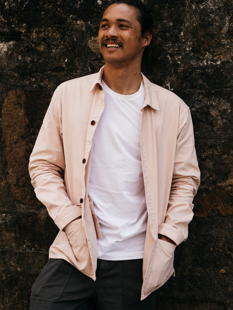 FINISTERRE TONKIN WORK SHIRT - PINK SMOKE JACKET FINISTERRE   