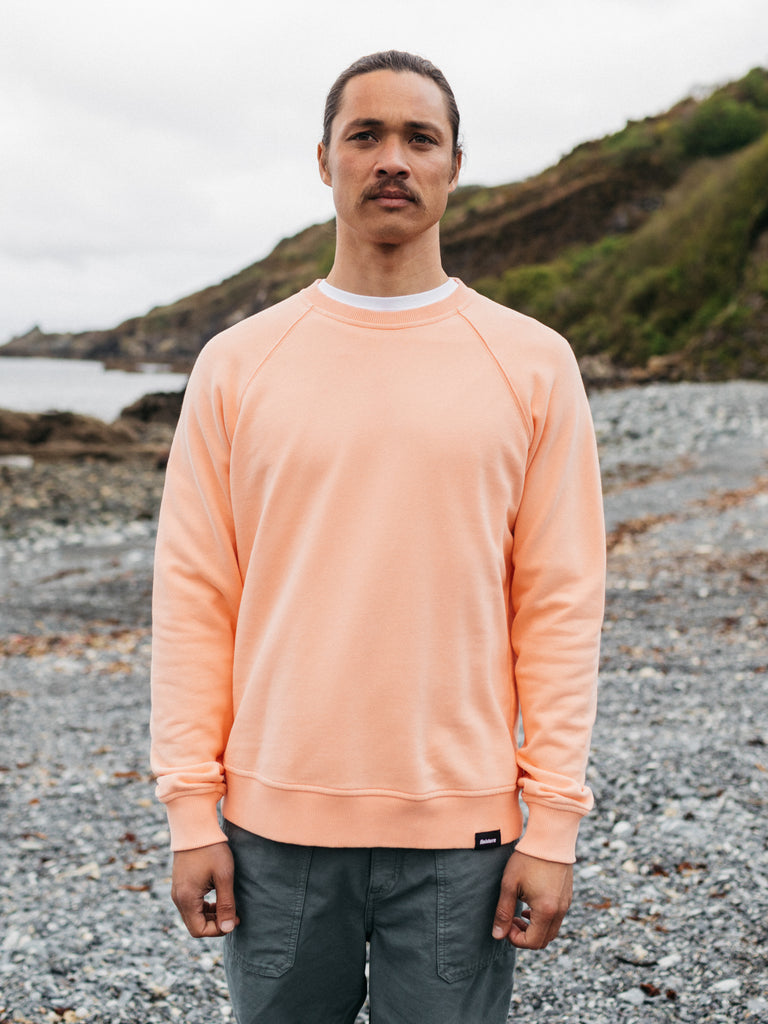 FINISTERRE MENS COHO SWEATSHIRT - REEF PINK SWEATER FINISTERRE   