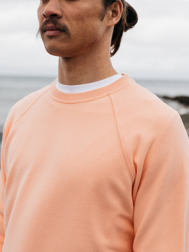 FINISTERRE MENS COHO SWEATSHIRT - REEF PINK SWEATER FINISTERRE   