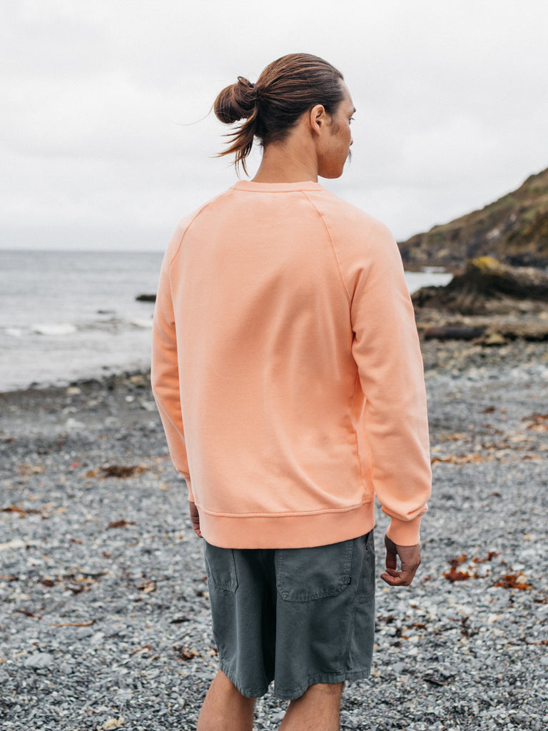 FINISTERRE MENS COHO SWEATSHIRT - REEF PINK SWEATER FINISTERRE   