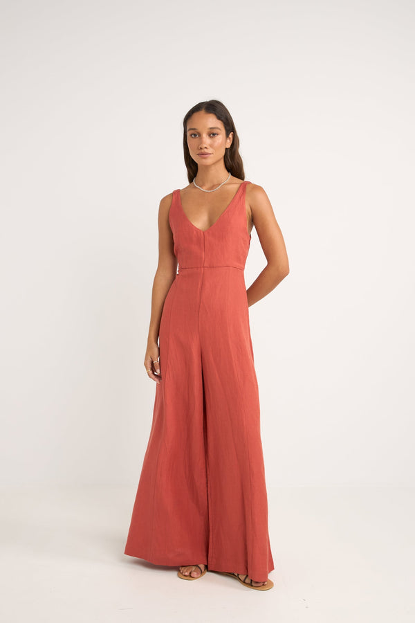 RHYTHM KIKI WIDE LEG JUMPSUIT - NECTAR JUMPSUIT RHYTHM   