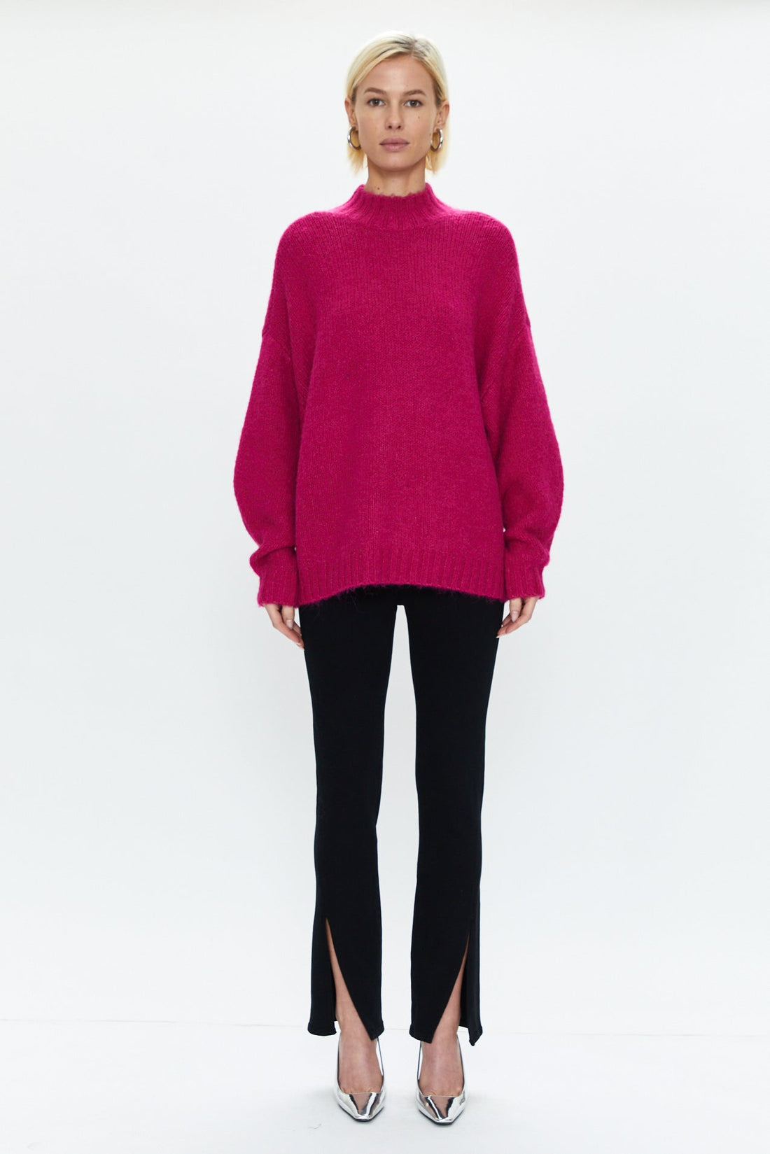 PISTOLA CARLEN MOCK NECK SWEATER - FUCHSIA SWEATER PISTOLA   