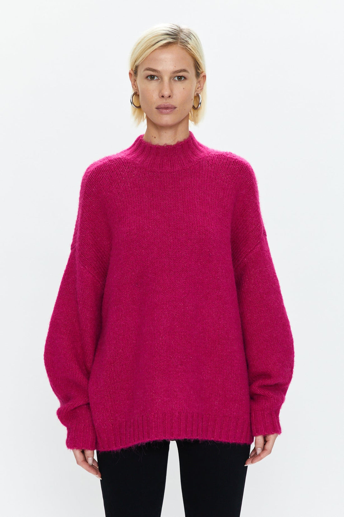 PISTOLA CARLEN MOCK NECK SWEATER - FUCHSIA SWEATER PISTOLA   