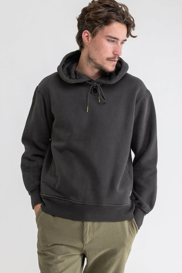 RHYTHM CLASSIC FLEECE HOOD - VINTAGE BLACK HOODIE RHYTHM   