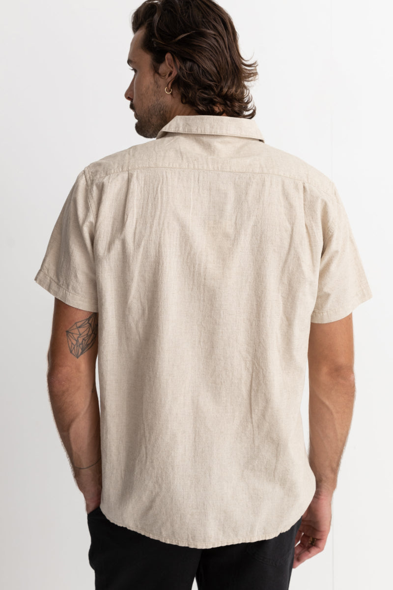 RHYTHM CLASSIC LINEN SS SHIRT - SAND SHIRT RHYTHM   