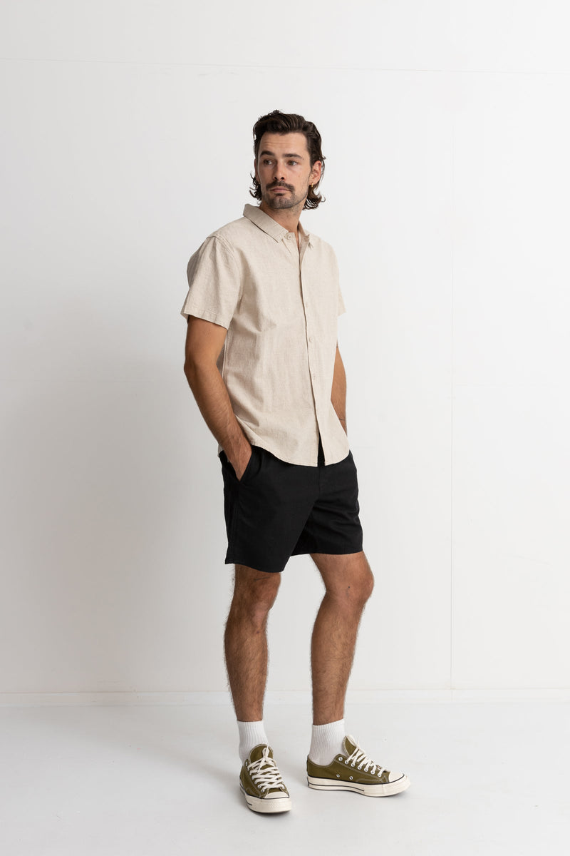 RHYTHM CLASSIC LINEN SS SHIRT - SAND SHIRT RHYTHM   