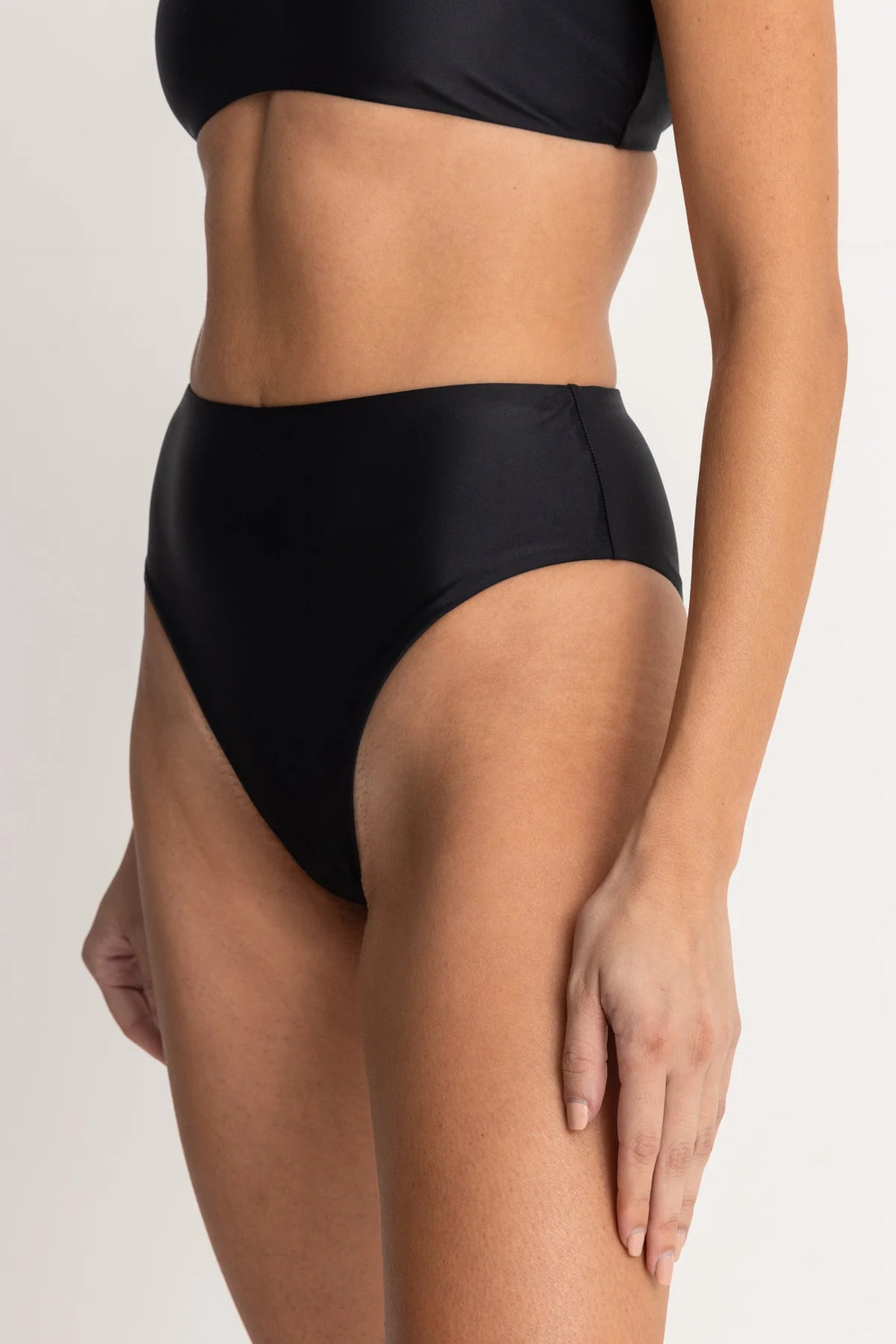 RHYTHM CLASSIC HI WAIST PANT - BLACK BIKINI RHYTHM   