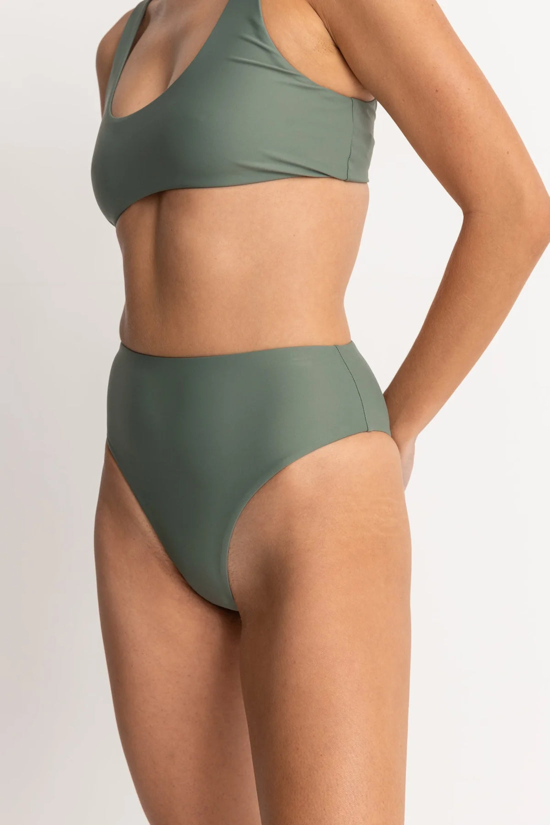 RHYTHM CLASSIC HI WAIST PANT - OLIVE BIKINI RHYTHM   