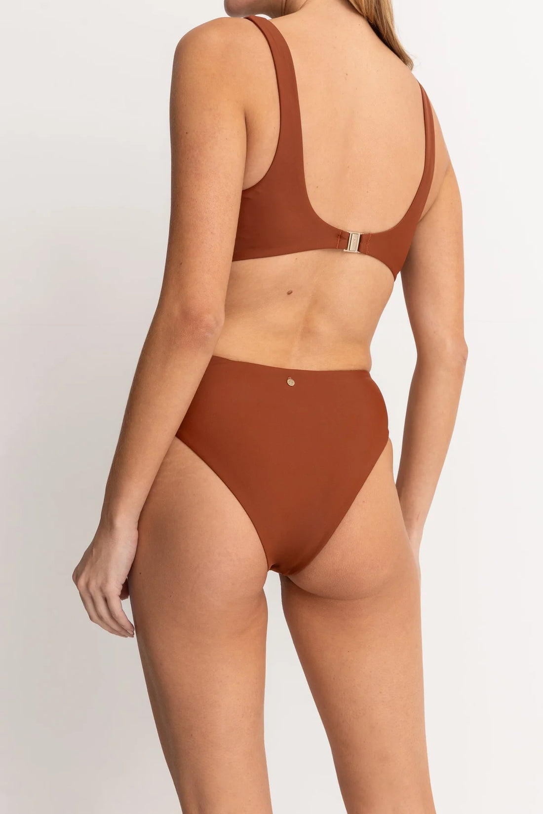 RHYTHM CLASSIC HI WAIST PANT - RUST BIKINI RHYTHM   