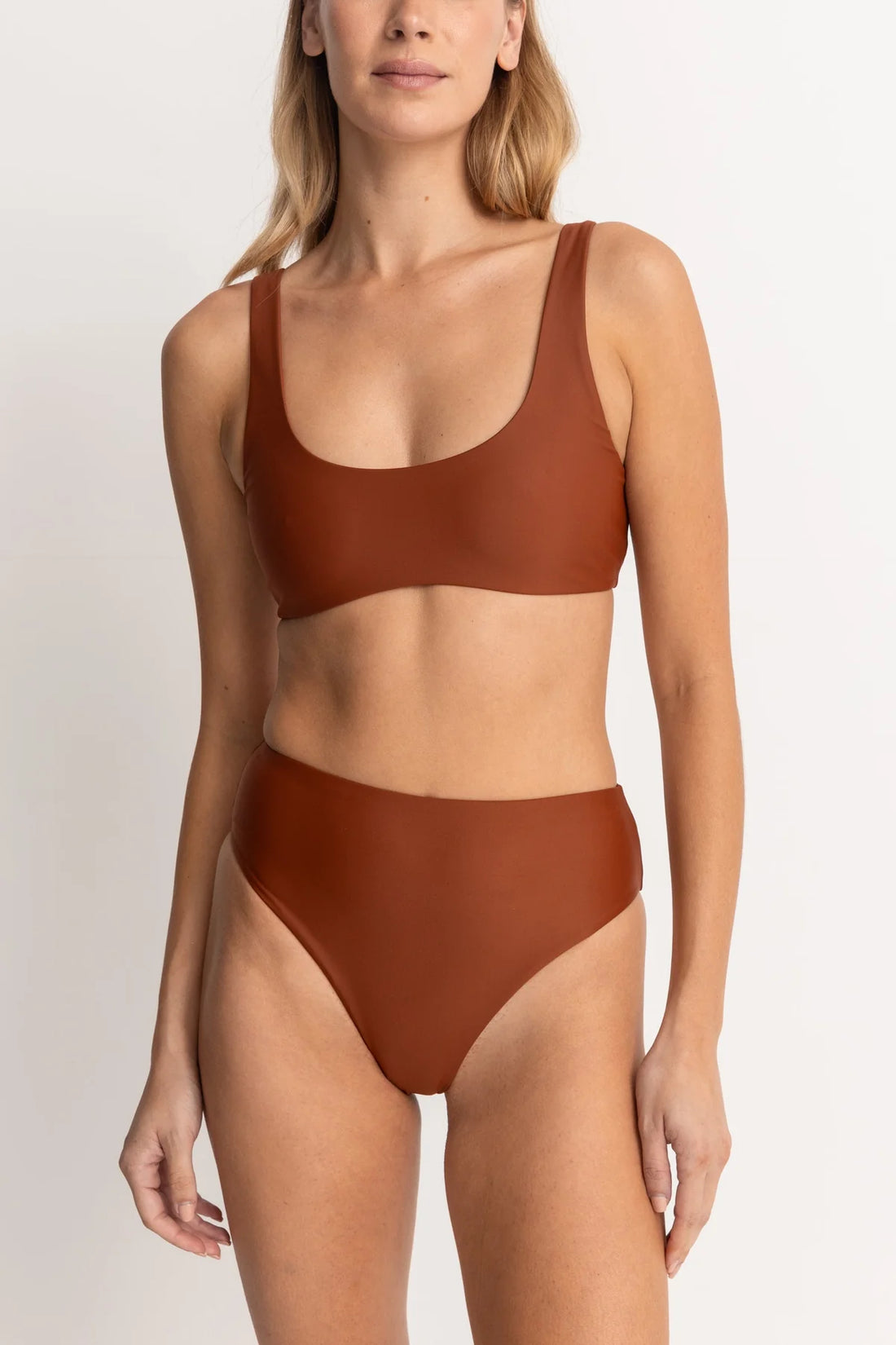 RHYTHM CLASSIC CROP TOP - RUST BIKINI RHYTHM   