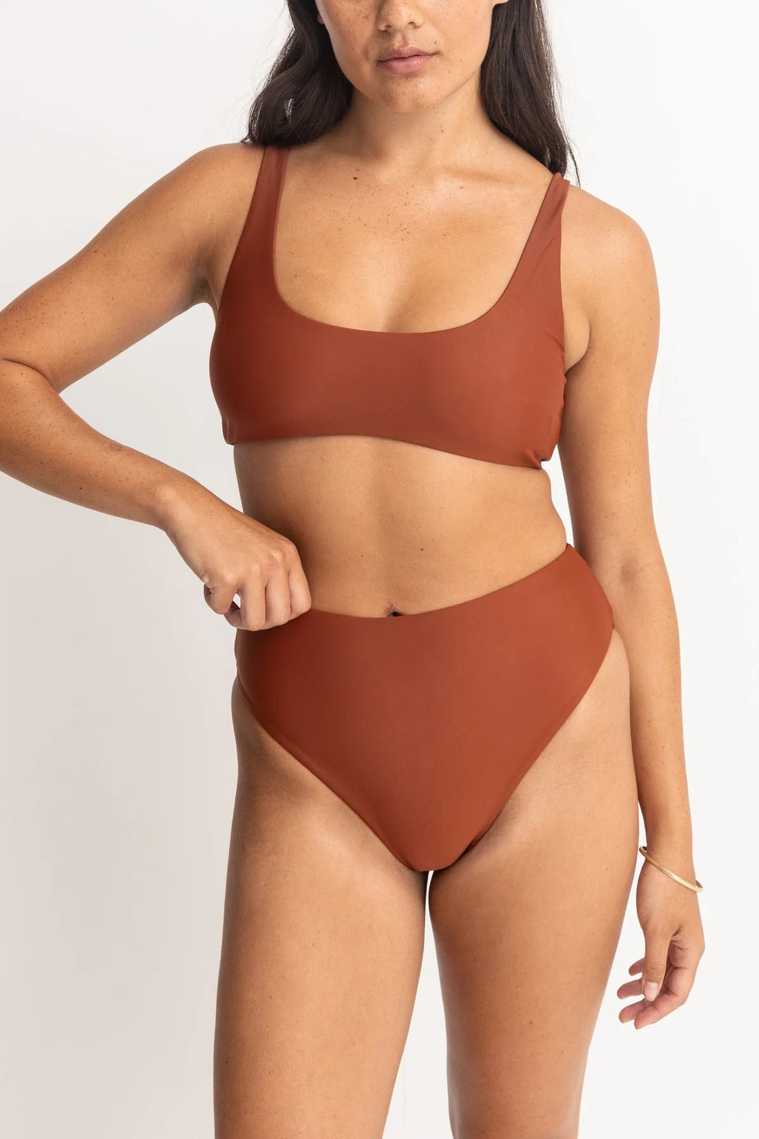 RHYTHM CLASSIC CROP TOP - RUST BIKINI RHYTHM   